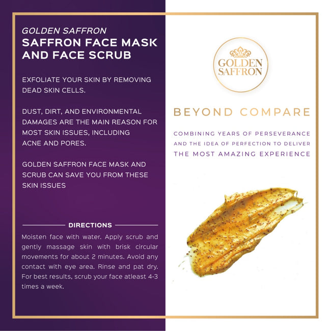 Golden Saffron Face Mask & Scrub